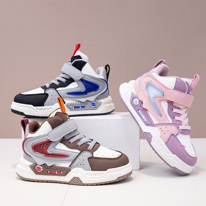 Mother & Kids Children's Shoes Boys' Casual Shoes New Style Student Blue Basketball Shoes Non Slip Sports Shoes For Middle And Large Children Girls