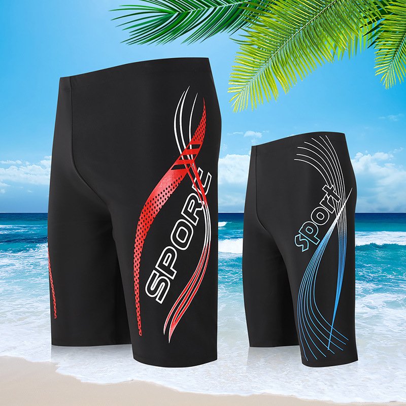 Man's clothing Men's swimming trunks Men's swimwear five-point swimming trunks Competitive swimming trunks offset swimming trunks