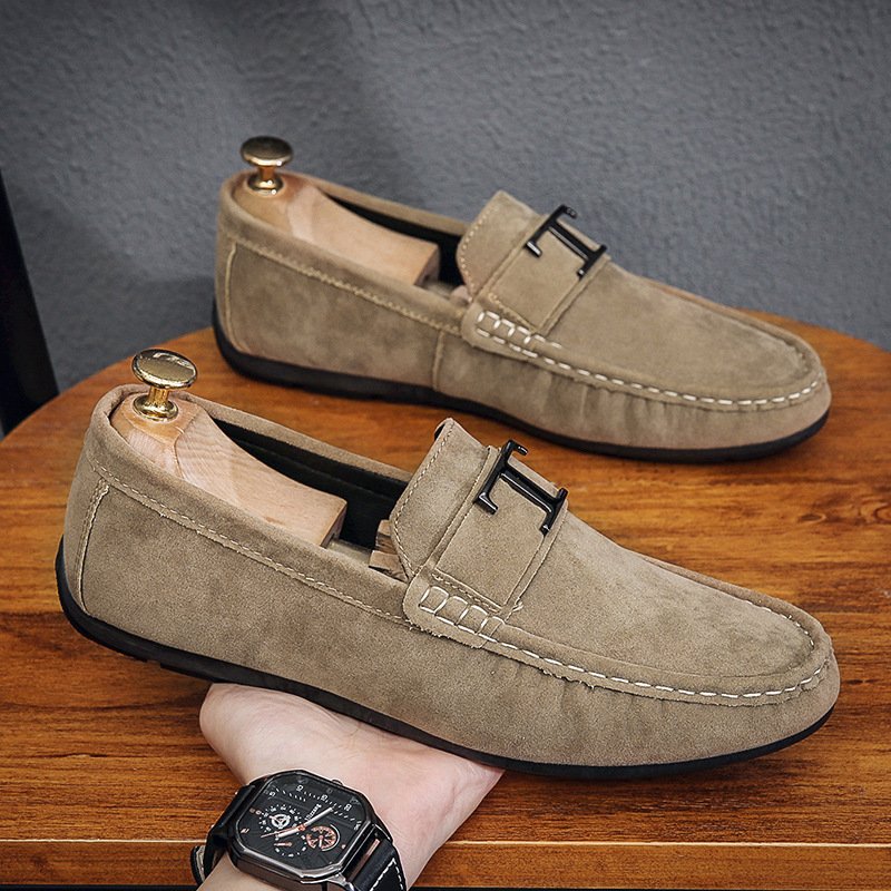 2025 Men's Summer New British Fashion Trend, One Foot Lazy Shoes, Casual Bean Shoes 917A