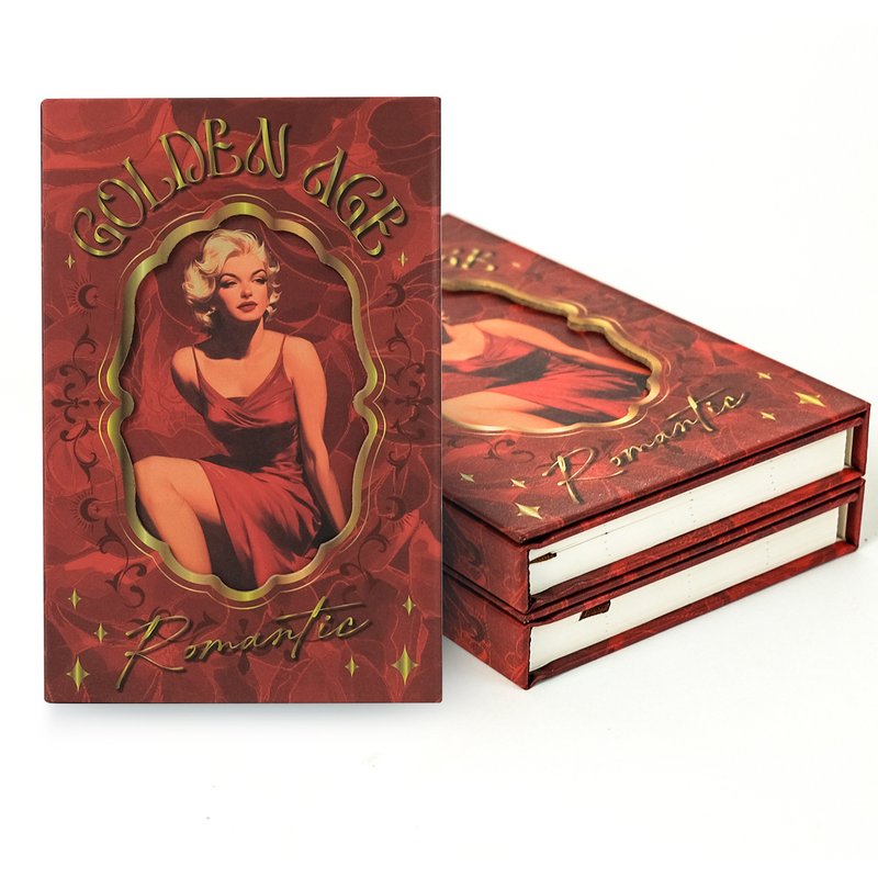 Education & Office Supplies Retro Red Romantic Rose Series Creative Magnetic Three-fold Portable Notepad Children's Journal Notebook