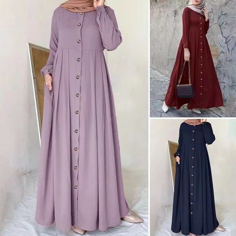 Women's Clothing spring and autumn long skirt plus size women's loose temperament commuting long robe dress