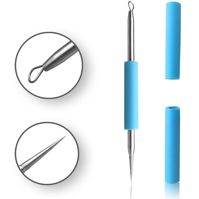 Double Head Stainless Acne Blackhead Pimple Extractor Remover Acne Needle