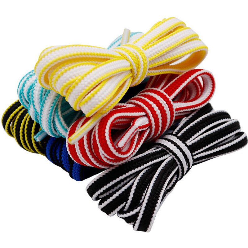 Shoelaces 6mm Wide Semi Circular Flat Empty Two Color Shoelaces Suitable For Sneakers, Dad Shoes, Sports Shoes And Casual Shoes