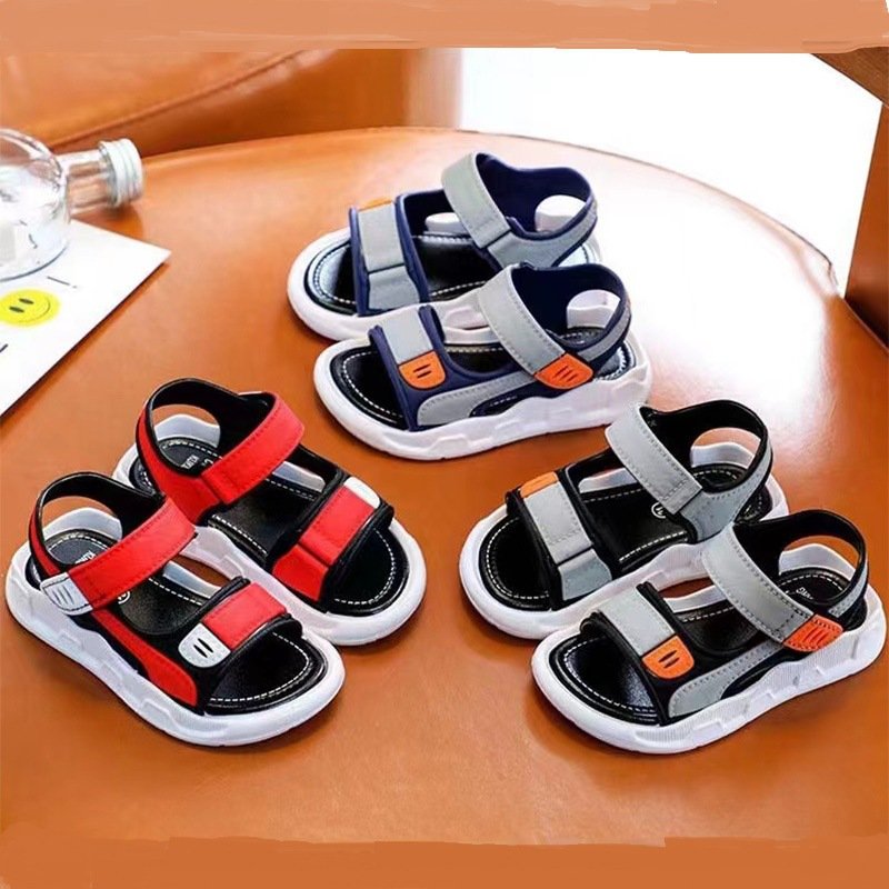 Popular Foreign Trade Children's Sandals Summer Korean Version Cute Cartoon Soft Bottom Non Slip Outdoor Wear Student Beach Sandals Kids