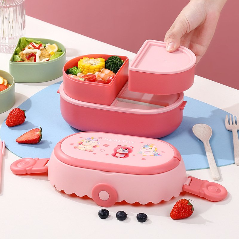 Dopamine Lunch Box Student Lunch Box Office worker Double-layer compartment fresh-keeping box Microwave Heating Lunch Box