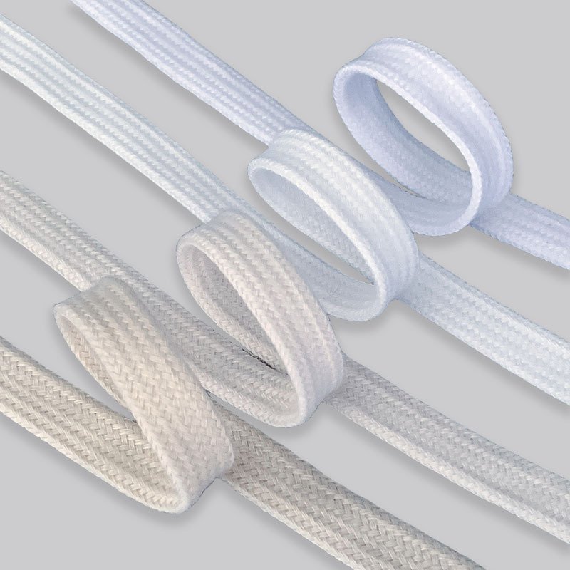 Small White Shoes Shoelace Rope White Cotton Shoelace Men And Women Pure White Beige Flat