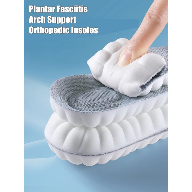 4D Massage Shoes Insoles Super Soft Latex Sports Insole for Feet Running Basket Shoe Sole Arch Support Orthopedic