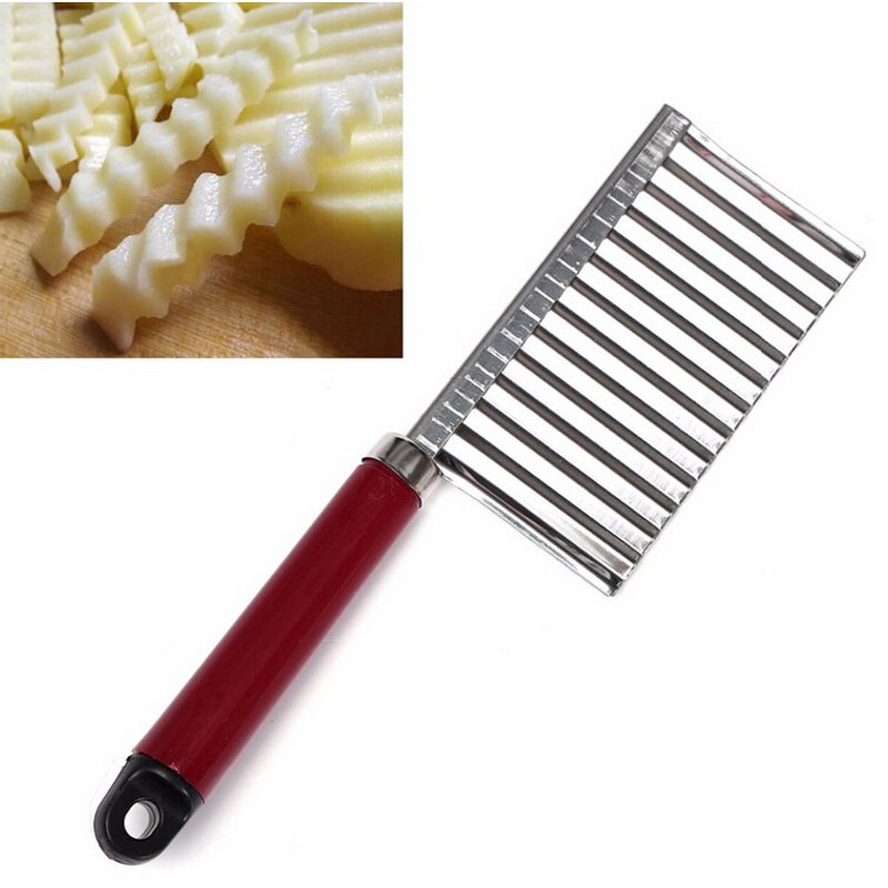 Stainless Steel French Wave Knife Kitchen Tool Strip Cutter Kitchen Signature Knife Creative Multifunctional Vegetable Cutter