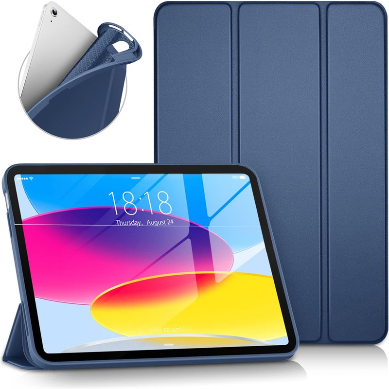 Tablet Case For Apple iPad Air 1 2 3 4 5 2013 2014 2019 2020 2022 Soft Silicone Shell Trifold Magnetic Stand Flip Smart Cover