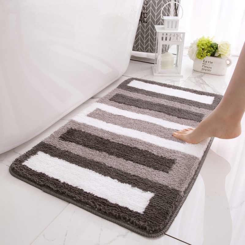 Home Textile Flocking Home Carpet Floor Mat Wholesale Home Bathroom Bathtub Absorbent Foot Mat Bathroom Non Slip Mat