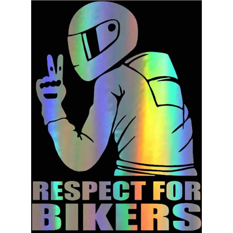 Respect For Bikers Motorcycle Laser Engraved Car Stickers