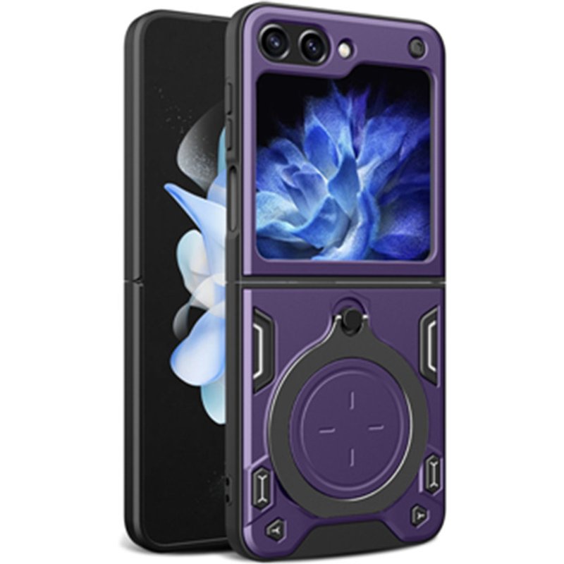 Invisible Stand Armor Hybrid Shockproof Case for Samsung Galay Z Flip 5 ZFlip Flip5 ZFlip5 5g Magnetic Car Ring Holder