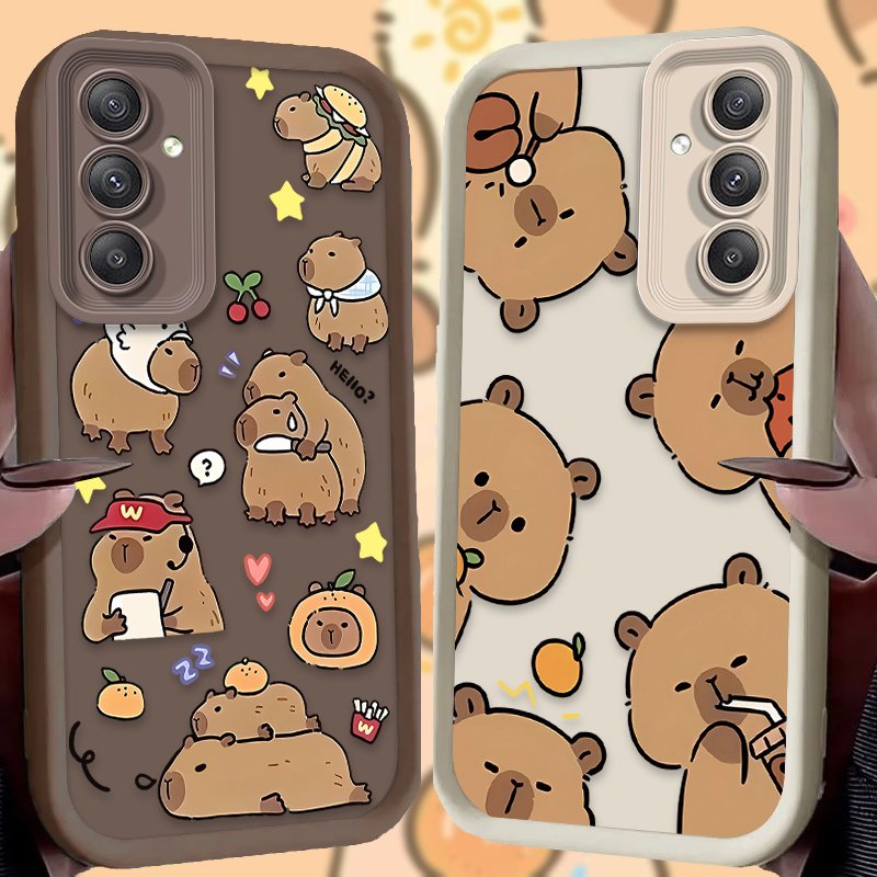 Lovely Capybara Case for Samsung Galaxy A55 A35 A15 A25 A16 A06 A05 A05S A24 A13 A23 A12 A22 A32 A52 A71 A51 4G Soft Back Cover