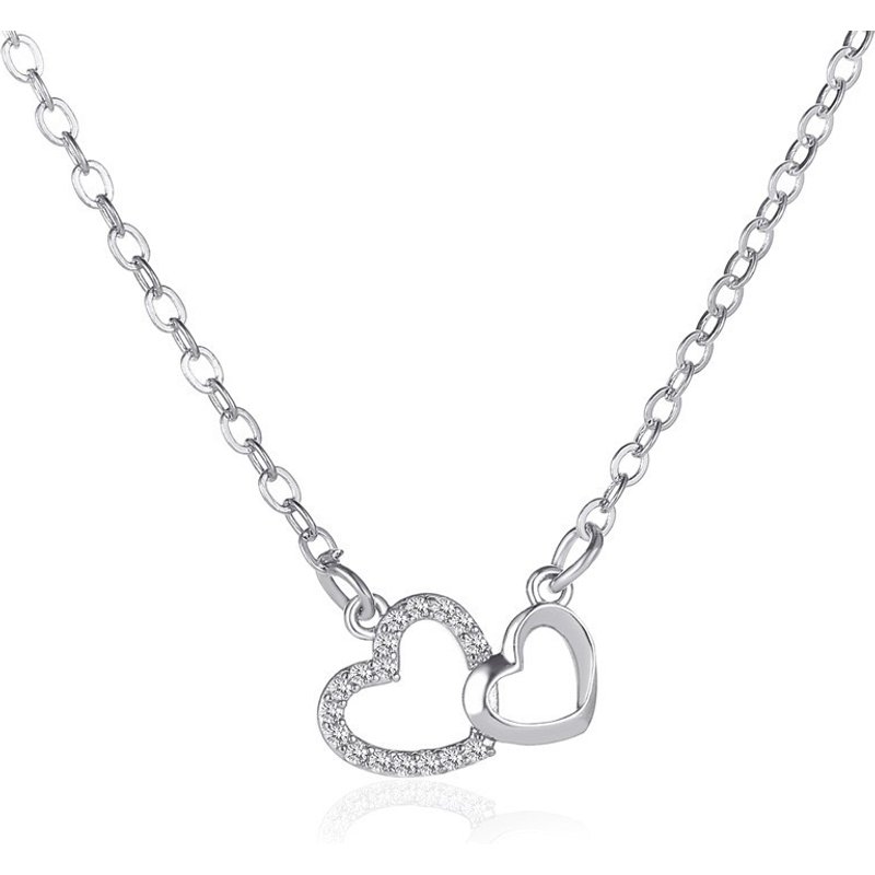 Peach Heart Necklace Female Love Shape Clavicle Chain Simple Love Jewelry Accessories For Girls