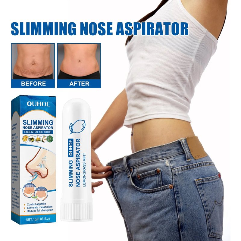 Nasal Inhaler for Slimming Body Detox Aromatherapy Fat Burning Lose Weight Sculpting Shaping Firm Tighten Breathing Nose Stick