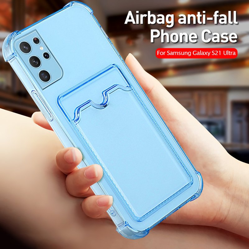case for samsung s21 ultra s 21 plus s20 fe a32 a52 a72 a12 a42 a22 a82 note 20 shell card slots soft silicone phone cover funda