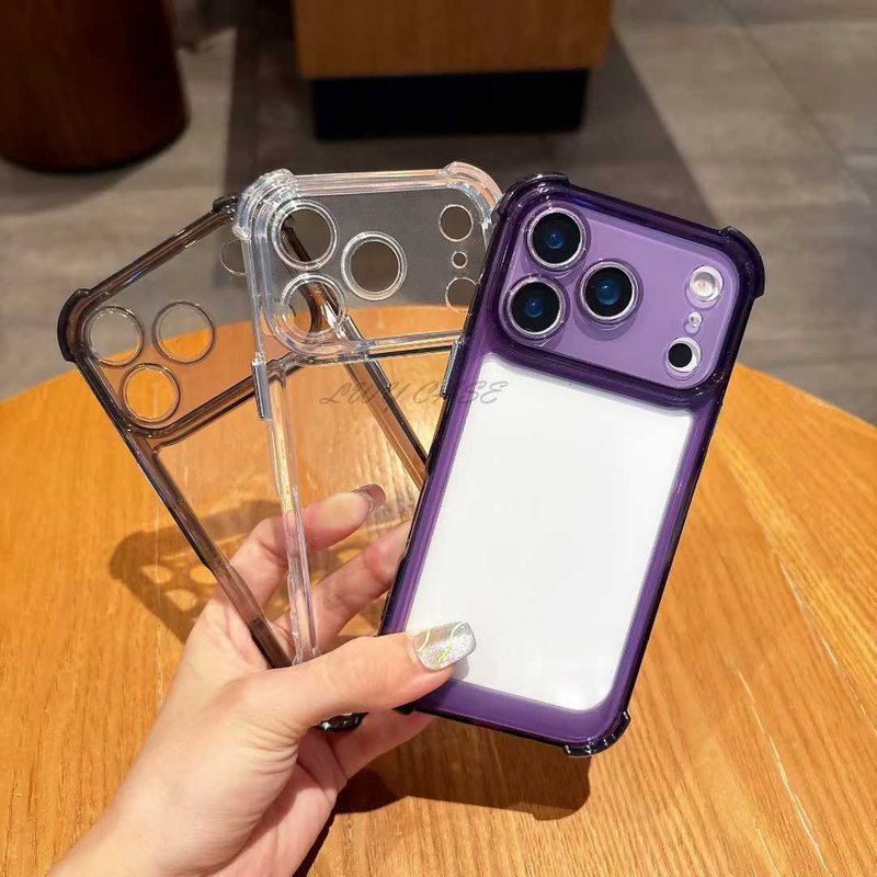 Airbag Phone Case For IPhone 17 Air 13 12 14 15 16 Pro Max XR XS 7 8 Plus SE Clear Shock Absorption Silicone Soft Back Protective Transparent Cover