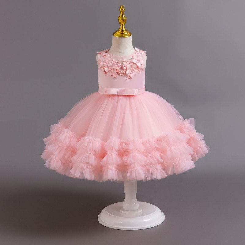 Kids Clothing Spot Girls Princess Dress Fluffy Tulle Cake Skirt First Birthday Evening Dress Dress Kids Dress
