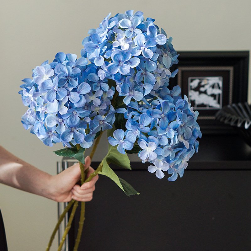 Hand Feel Artificial Flowers Art Home Decoration Arrangement Artificial Flowers Artificial Flowers Decoration High End Sense Of Lifelike Hydrangea