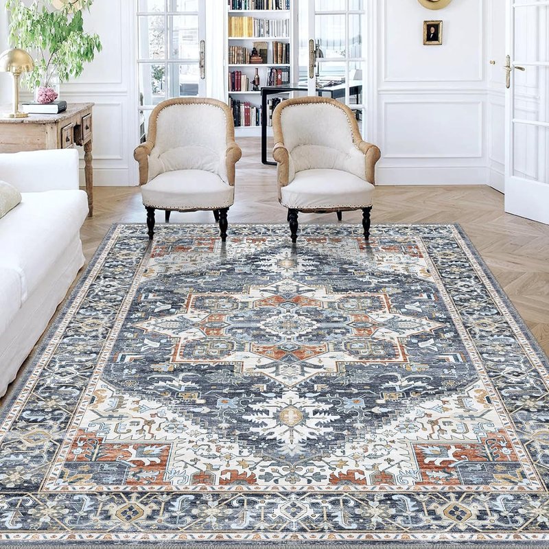 Home & Garden Persian living room full carpet home balcony cloakroom floor mat hotel homestay decoration non slip foot mat