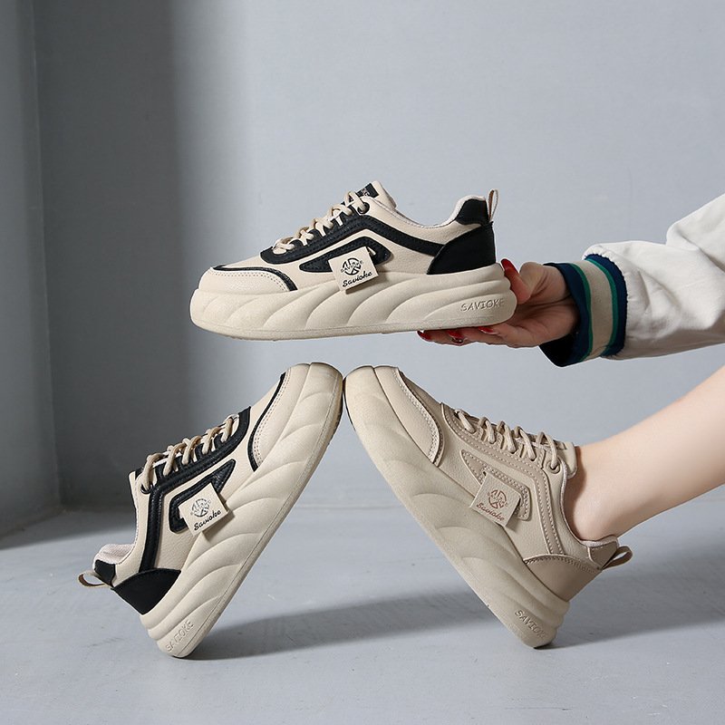Minimalist White Canvas Sneakers - Street Style Shoes (Breathable & Comfortable, Everyday Wear) - HC01