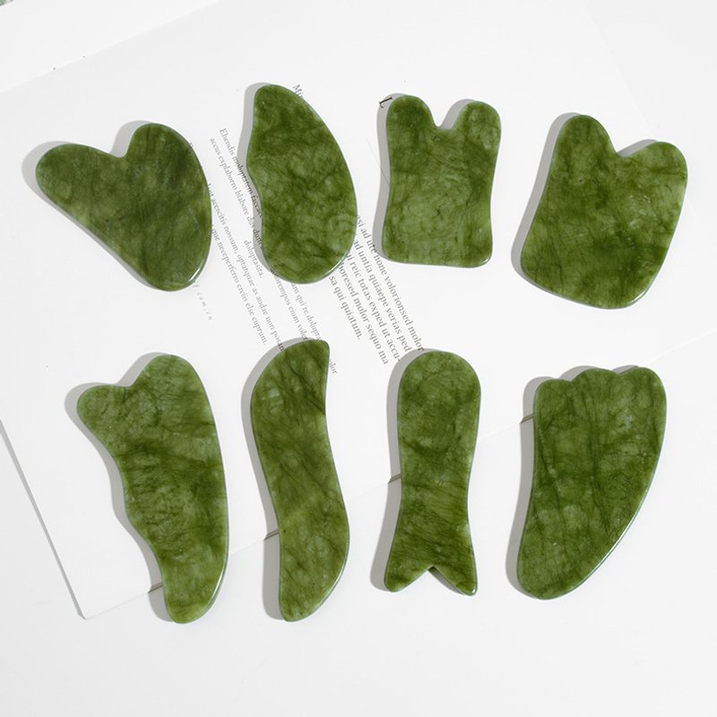 Natural jade scraping board custom made shaving beauty massager whole body meridian massage jade scraping board