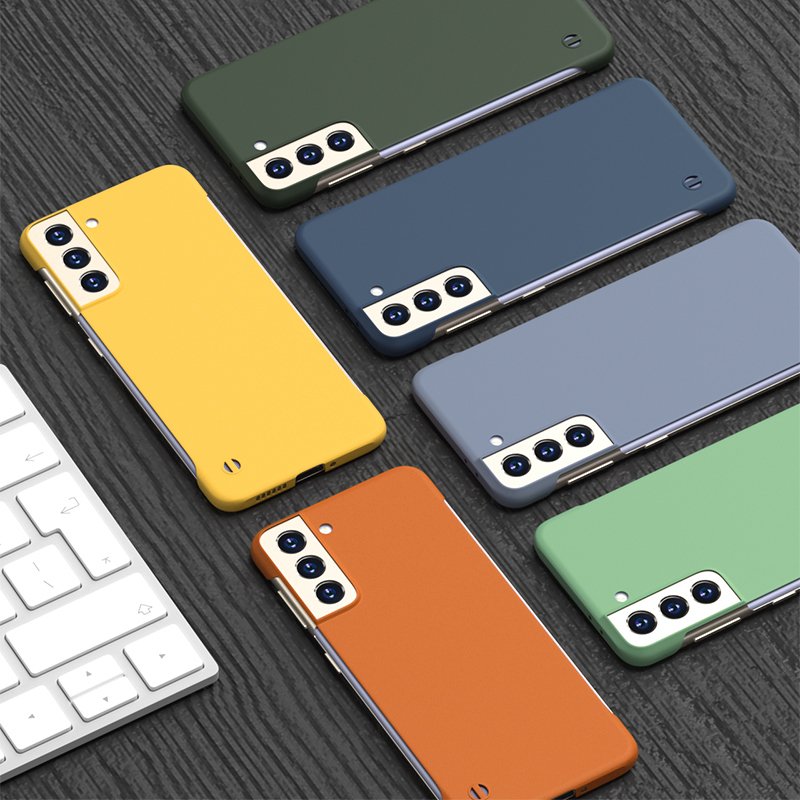 Candy Color Frameless Matte Case For Samsung Galaxy S22 S21 S20 Note20 Ultra S9 S10 Plus FE Slim Hard PC Shockproof Bump