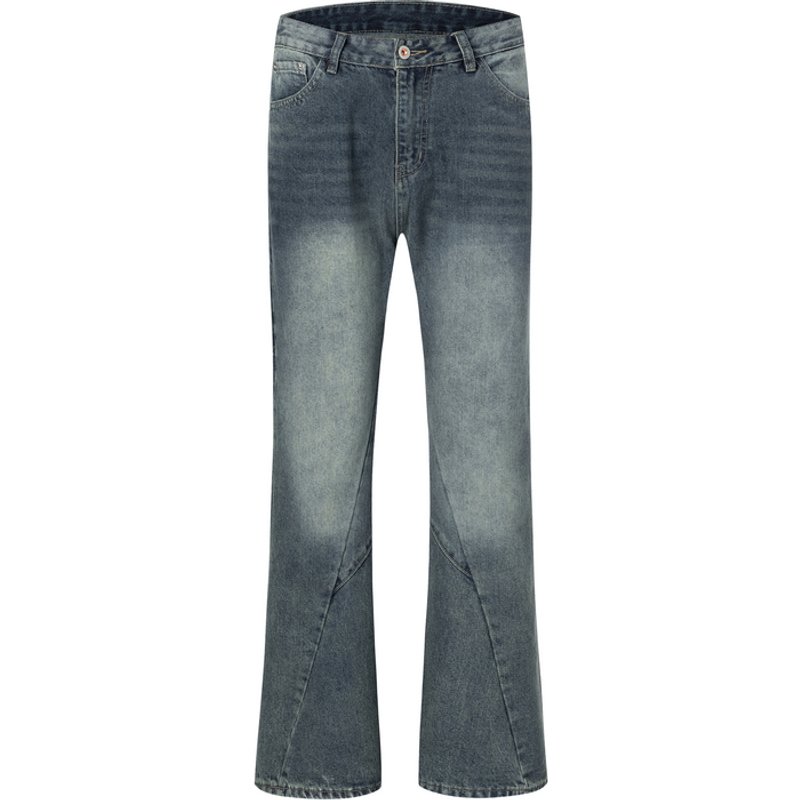 New straight-leg pants men's nine-point pants trendy jeans loose casual teen nine-point pants