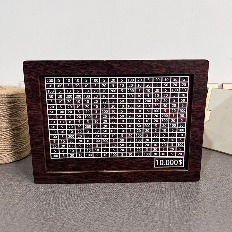 Unisex popular Money Box with Counter wooden crafts wooden piggy bank coin savings box