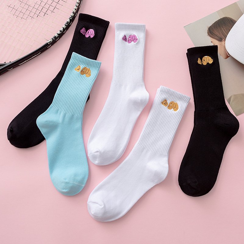 Unisex Socks Cubs Embroidered Cotton Socks Sports Casual Tube Socks