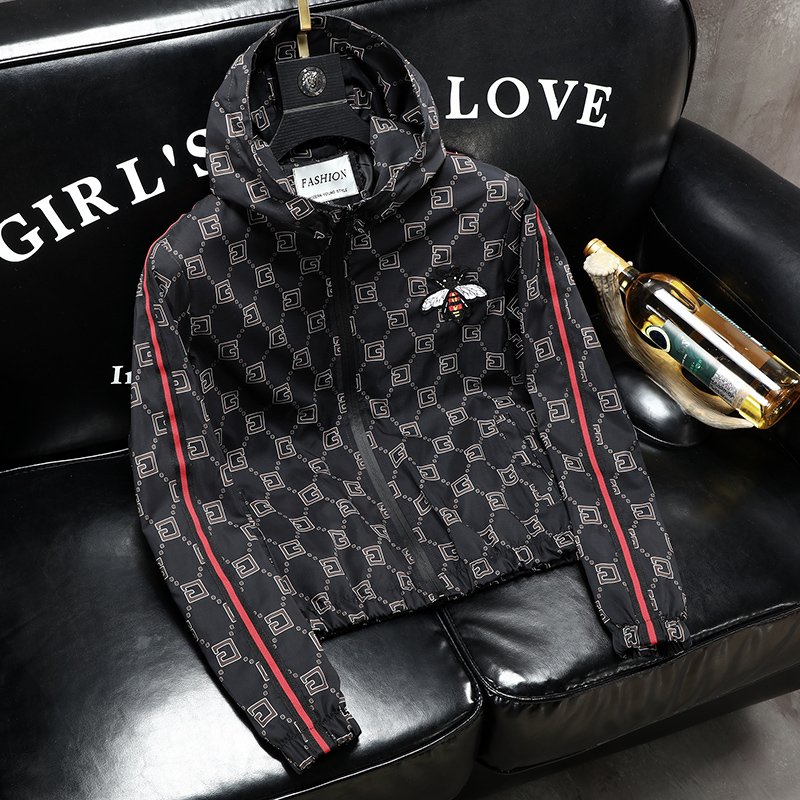 Trendy Men's Spring And Autumn Personalized Hooded Slim Fitting Trendy Youth Casual Jackets, Men