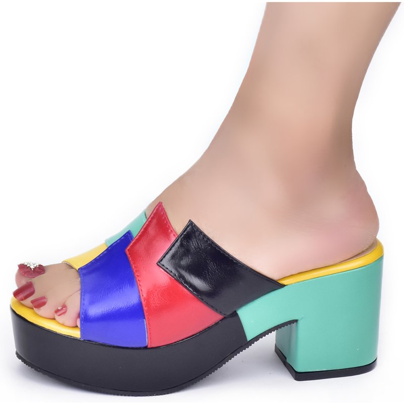 Italian Design Wedges For Women Platform Shoes High Heels Strong Heel Pumps Lady Wedge Sandals