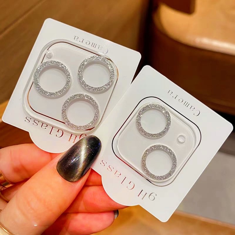 Glitter Camera Protector For iphone 15 13 11 Pro Max 14 Plus 15pro Full Cover Diamond Lens Film Protection