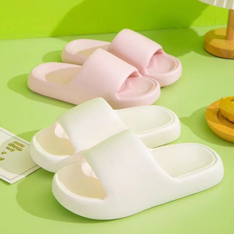 New slippers home summer home non-slip slippers couple thick bottom mute foot washing home shoes