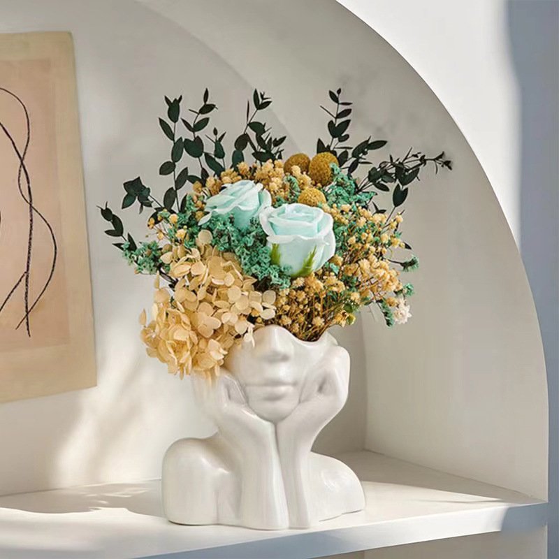 Ins Nordic Style High End Home Vase Light Luxury Home Living Room Desktop Decoration Bottle Crafts Hydroponic Ornaments