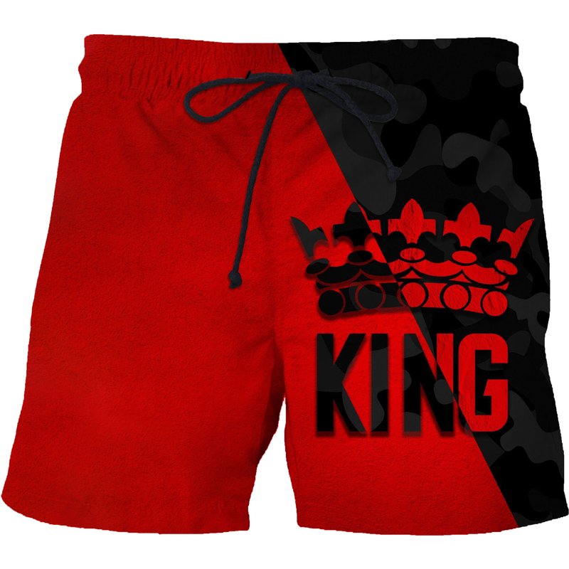 Men's Clothing Spot cross-border men's foreign trade summer loose casual shorts fashionable KING printing