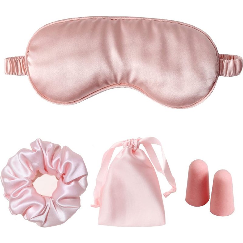 3D Contoured Sleep Mask For Side Sleepers - Ultra-Soft Breathable Eye Cover With Light Blocking & Adjustable Strap (Includes Travel Pouch & Earplugs)