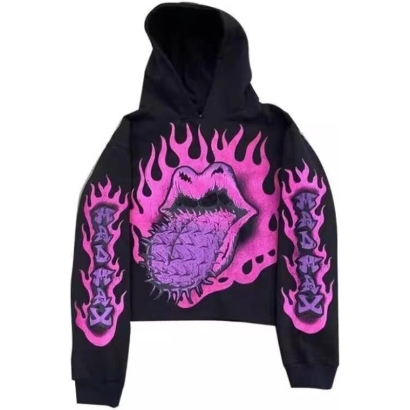 Men's clothing Skull Hoodie Autumn Winter Y2k Retro Gothic Fashion Hip Hop Long Sleeve Jacket Loose Hooded Sweatshirt