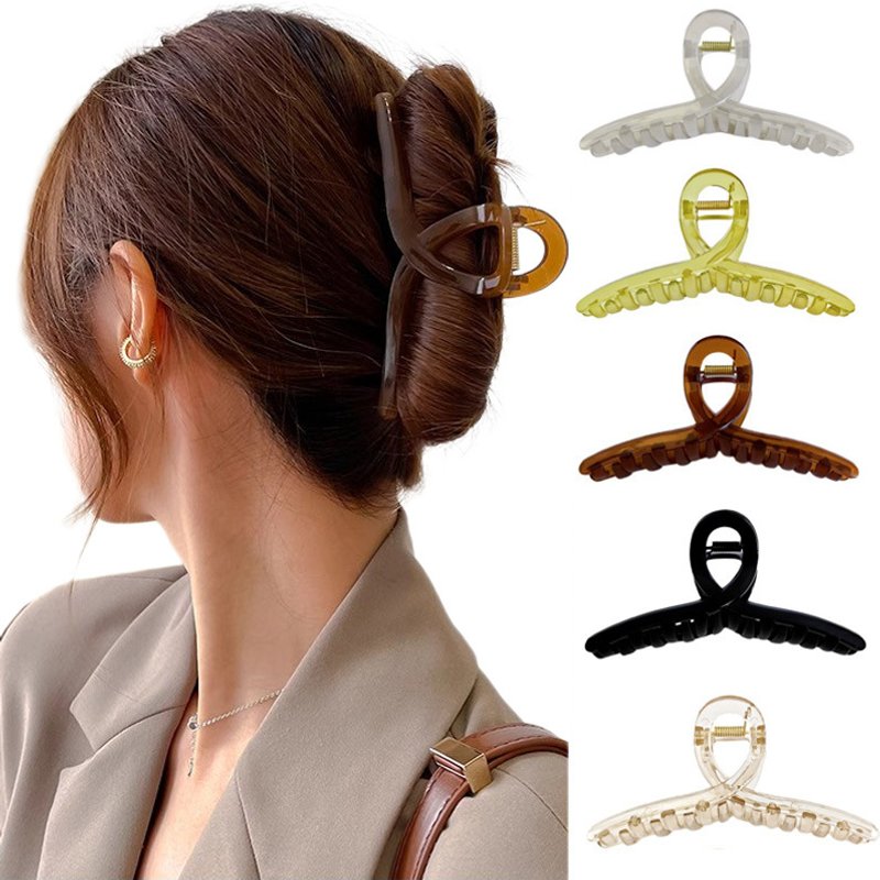 Large Shark Hairpin, Female Back Spoon Curled Hair, High-end Grab DIY Bottom Clip, Accessory, Hair Clip