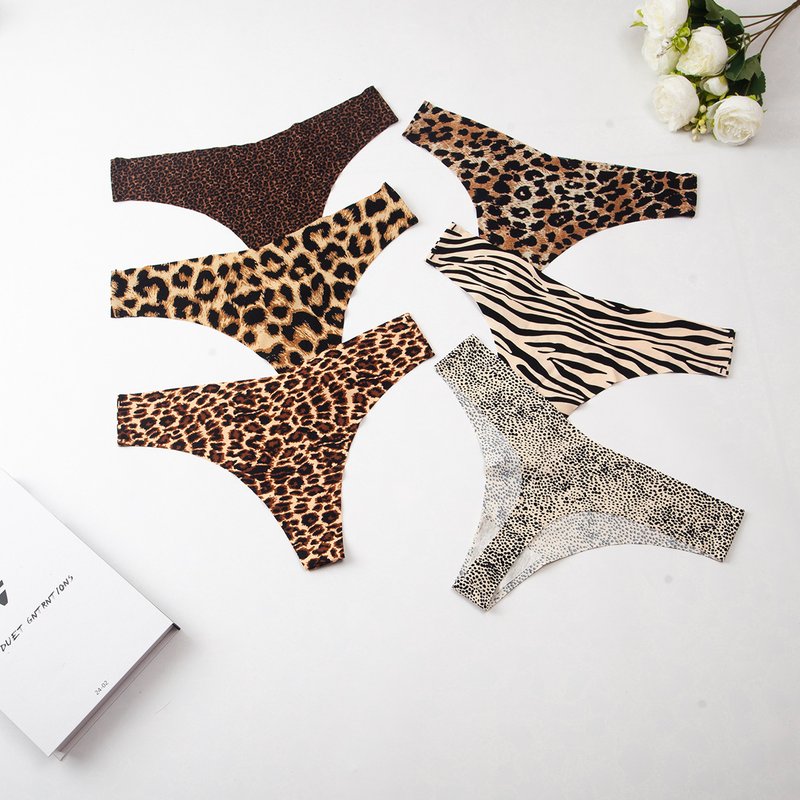KSS/SECRET 6-pack, Sexy, Leopard-printed, Soft, Comfortable, Stretchy, Quick-drying, Breathable Briefs For Women.
