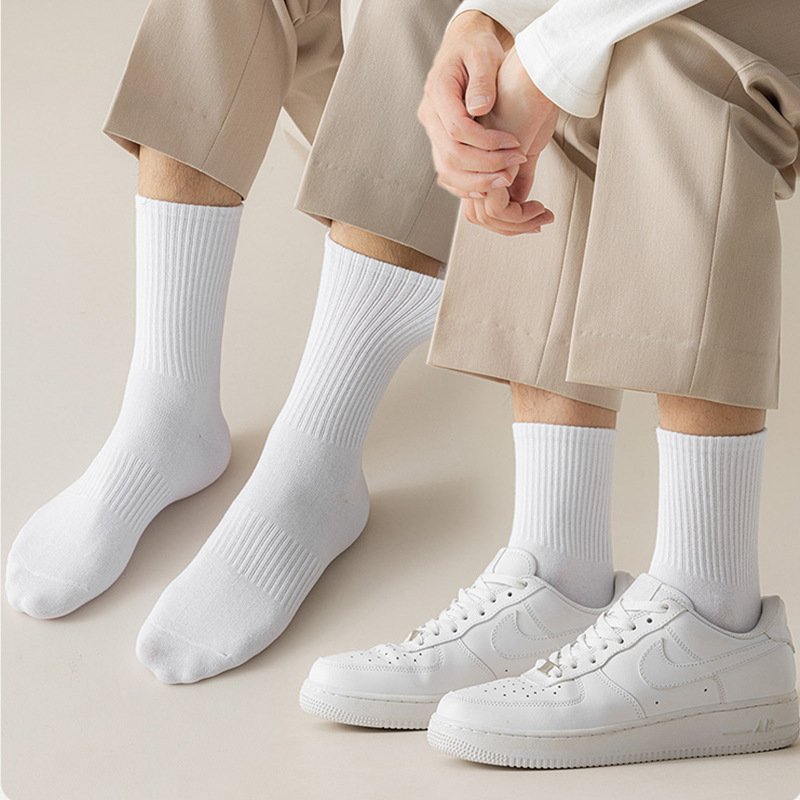 pure Cotton And Thick Towel Bottom Socks For Men And Women