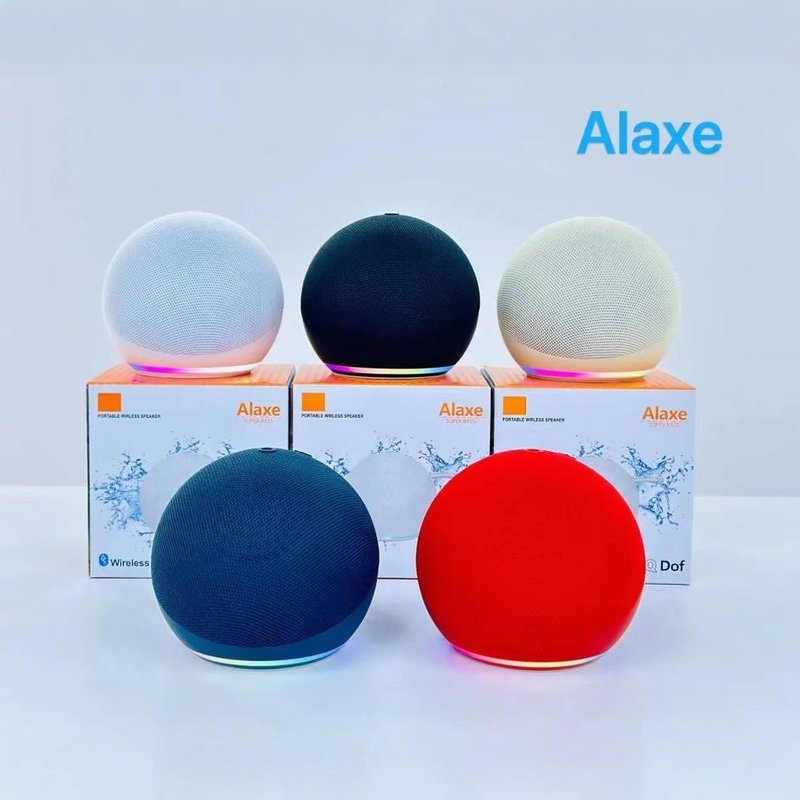​Alaxe Wireless Bluetooth Speaker With Wall Mount & TF Card Slot - Mini Desktop Speaker With Deep Bass & Fabric Cover