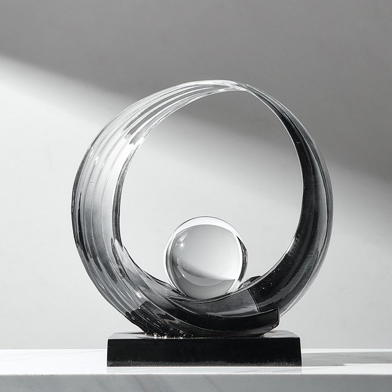 Home Garden Light Luxury Art Wealth Rolling Desktop Ornaments Office Wine Cabinet Living Room Decoration Resin Crafts Housewarming Gifts