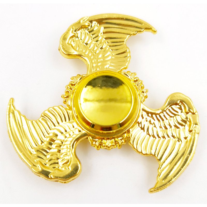 Zinc alloy electroplated colorful fidget spinner Metal finger gyro pressure relief spinning toy