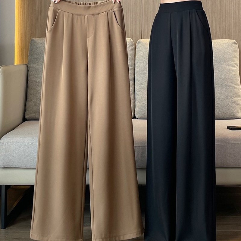 Women's Clothing Suit pants women spring and autumn high waist drape wide leg pants new summer thin casual narrow straight pants