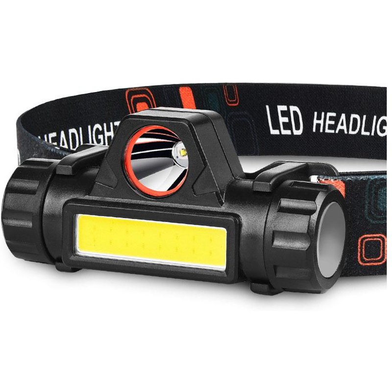 Outdoor Camping Rechargeable Portable Mini COB LED Headlight USB Rechargeable Fishing Headlight Built-in Battery Headlight LXY