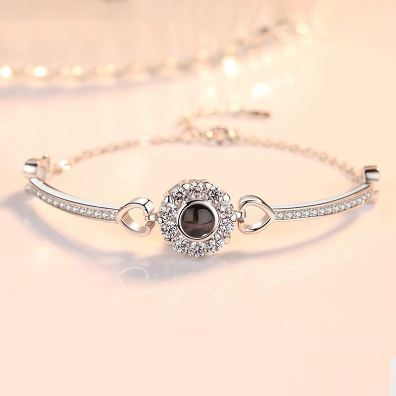 Sunflower Projection Bracelet Light Luxury Women Color Photo Custom Graduation Gift