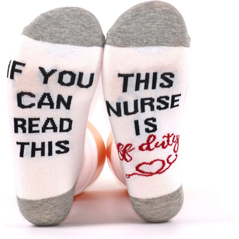 Women's socks Jacquard socks cross border explosive insole letter midtube cotton socks