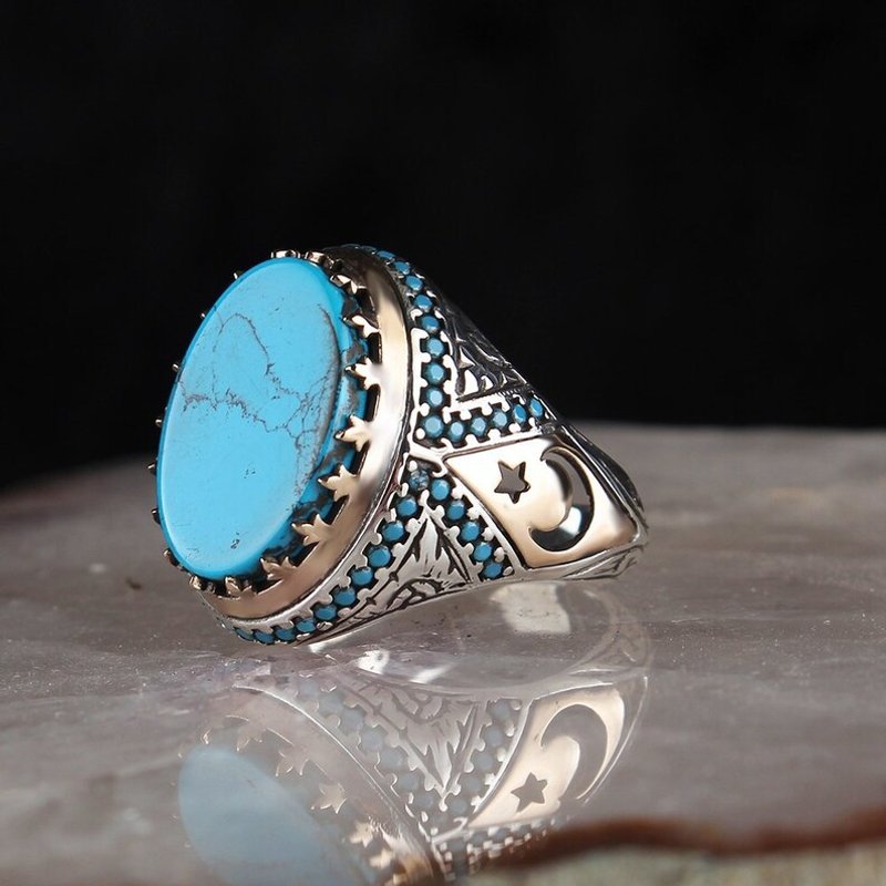 Blue Zircon New Personalized Ring