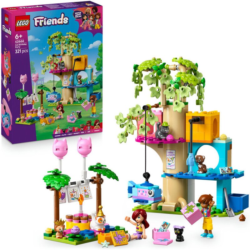 LEGO Friends 42666 Cat Birthday Party & Tree House